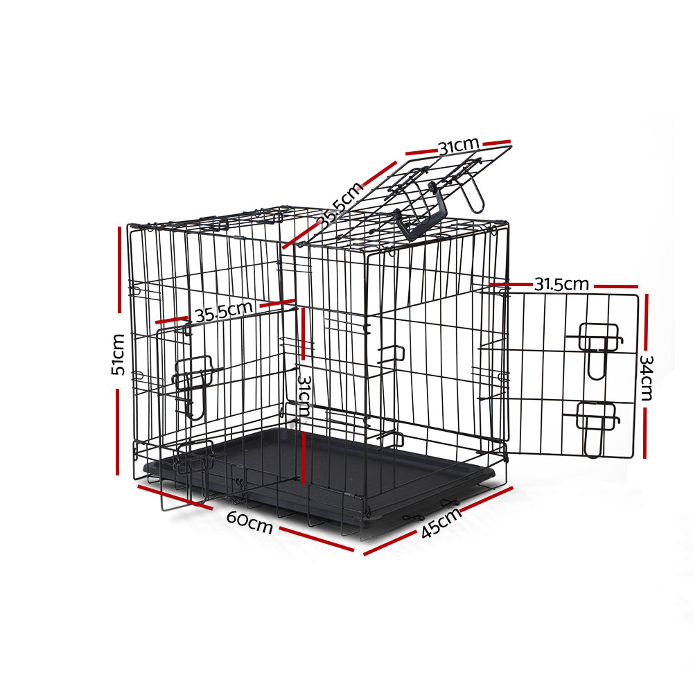 Three-Door Dog Crate - 24 inch
