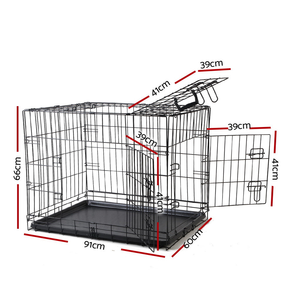 Three-Door Dog Crate - 36 inch
