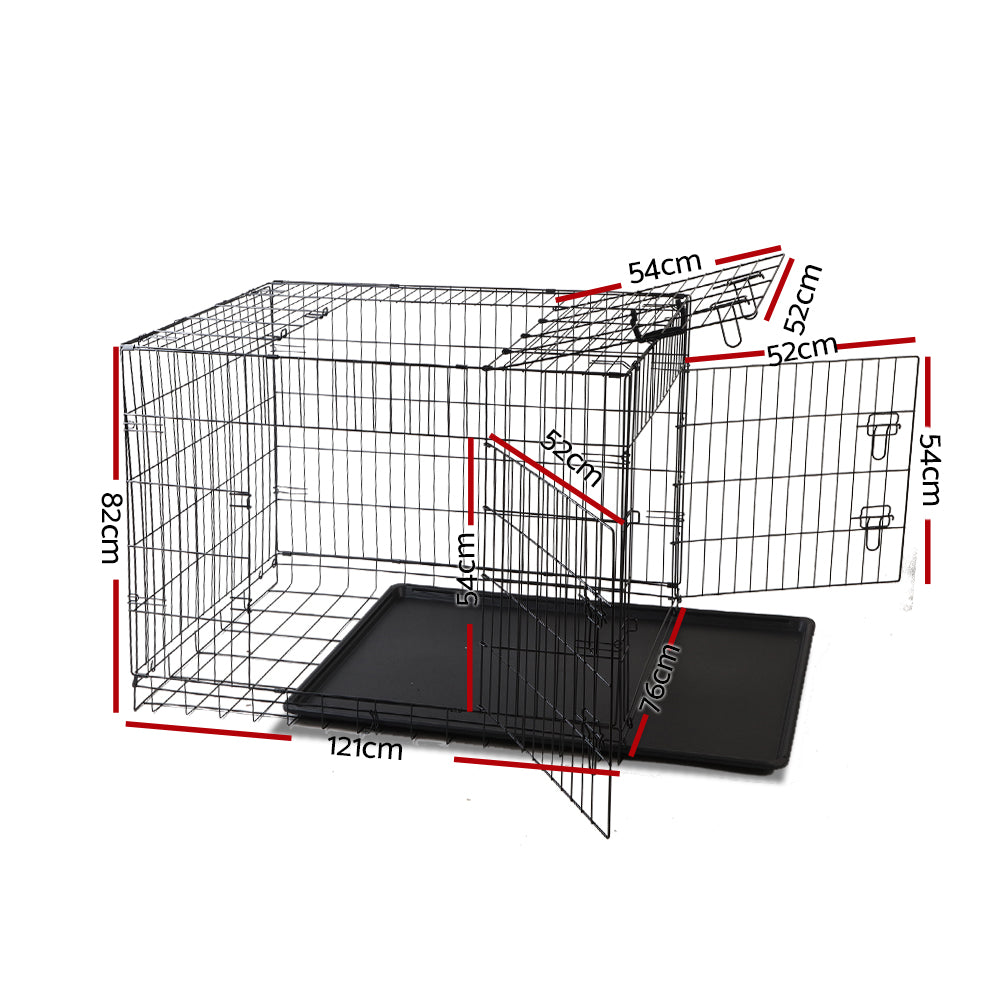 Three-Door Dog Crate - 48 inch
