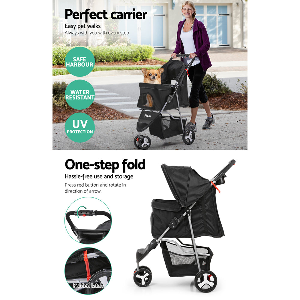 Three-Wheel Pet Stroller
